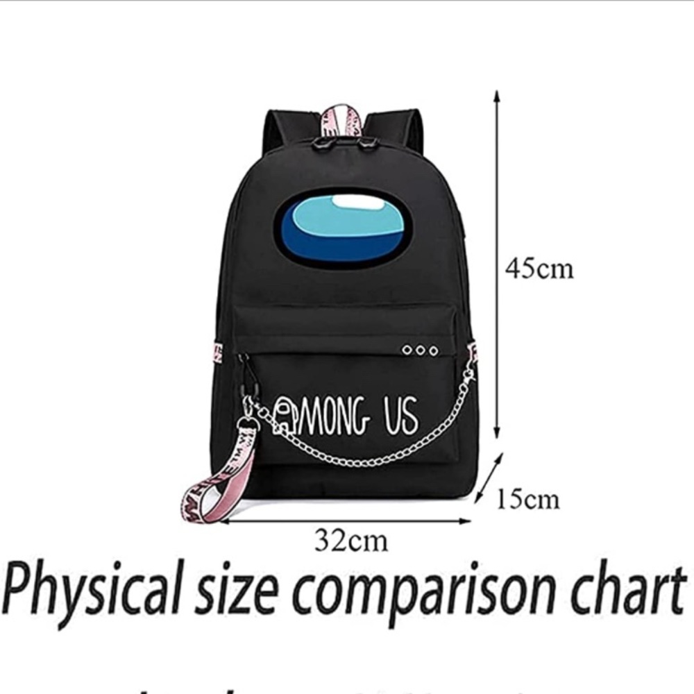 Among-Us Black Unisex Backpack - Picture 7 of 11